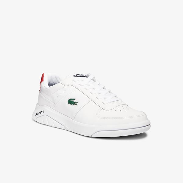 Lacoste Game Advance Leather Sneakers Pánské - Tenisky Bílé / Béžový | CZ-8Gf5zO